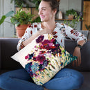 In Bloom On White Crop Throw Pillow By Jan Griggs