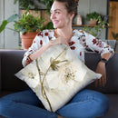 Elegance Ii Greige Throw Pillow By Albena Hristova