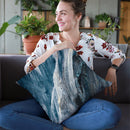 Splash Indigo Throw Pillow By Albena Hristova