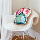 Mason Jar Peonies Shaped Throw Pillow by Amanda Greenwood - by all about vibe