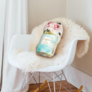 Perfume Bottle Teal Rose Shaped Throw Pillow by Amanda Greenwood - by all about vibe