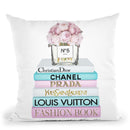Teal & Pink Books Peony Vase Throw Pillow By Amanda Greenwood