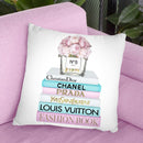 Teal & Pink Books Peony Vase Throw Pillow By Amanda Greenwood