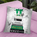 Tall Book Stack Emerald With Bowoes, With Grunge Throw Pillow By Amanda Greenwood
