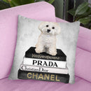 Books Of Fashion, Grey, Maltese, Grey Grunge Throw Pillow By Amanda Greenwood