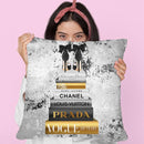 Tall Book Stack Grey & Gold Black Bowoes With Background Throw Pillow By Amanda Greenwood