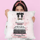 Tall Watercolor Books, Pink And Grey With Splashs Throw Pillow By Amanda Greenwood