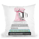 Baking Books In Grey And Teal Pink Mixer Throw Pillow By Amanda Greenwood