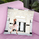 Shop Front Rue, Paris Withopper Throw Pillow By Amanda Greenwood
