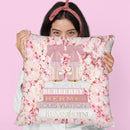 Blush Fashion Books On Peach Flower Wall Throw Pillow By Amanda Greenwood