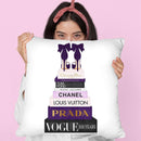 Tall Purple And Blush With Bow Shoes Throw Pillow By Amanda Greenwood