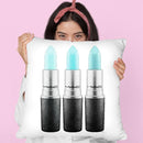 Lipstick 3 Teal Throw Pillow By Amanda Greenwood