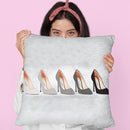 Landscape Grey Tone Shoes With Backgound Throw Pillow By Amanda Greenwood