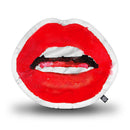 Lips Are Moving Shaped Throw Pillow by Amanda Greenwood - by all about vibe