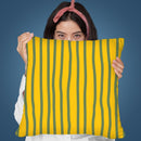 Aloha Yellow Stripes Throw Pillow By Andrea Haase