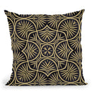 Art Deco Black Gold Pattern I Throw Pillow By Andrea Haase