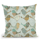 Birds Patchwork Throw Pillow By Andrea Haase