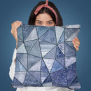 Blue Stained Glass Throw Pillow By Andrea Haase