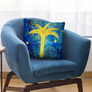 Blue Tropical Night Throw Pillow By Andrea Haase