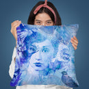 Blue Woman Throw Pillow By Andrea Haase