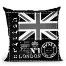 Britain Black And White Throw Pillow By Andrea Haase