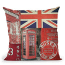 Britain Collage Throw Pillow By Andrea Haase