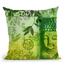 Buddha Green I Throw Pillow By Andrea Haase
