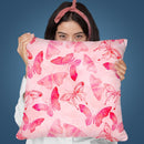 Butterflies Pink Throw Pillow By Andrea Haase