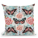 Butterfly Rose Throw Pillow By Andrea Haase
