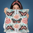 Butterfly Rose Throw Pillow By Andrea Haase