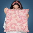 Butterfly Soft Pink Gold Throw Pillow By Andrea Haase