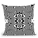 Black And White Swirl Throw Pillow By Andrea Haase