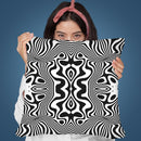 Black And White Swirl Throw Pillow By Andrea Haase