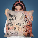 Cats Quote Throw Pillow By Andrea Haase