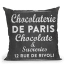 Chalkboard Chocolaterie Square Throw Pillow By Andrea Haase