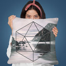 Cliff Water Geometric Throw Pillow By Andrea Haase