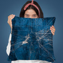 Copper Blue Throw Pillow By Andrea Haase
