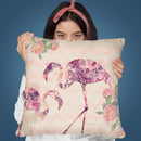 Flower Flamingo Throw Pillow By Andrea Haase