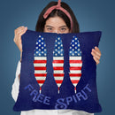 Free Spirit Usa Throw Pillow By Andrea Haase