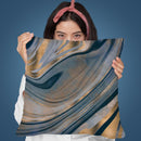 Gemstone Glamour Blue Copper Throw Pillow By Andrea Haase
