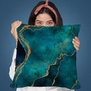 Gemstone Glamour Teal Throw Pillow By Andrea Haase