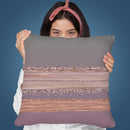 Glamour Stripes Rosegold Purple Throw Pillow By Andrea Haase