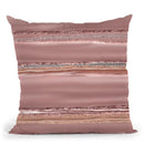 Glamour Stripes Rosegold Throw Pillow By Andrea Haase