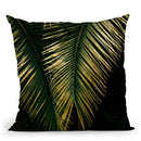 Golden Moments Tropical Palm Leaf Glamour Throw Pillow By Andrea Haase