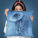 Jellyfish Blue Throw Pillow By Andrea Haase