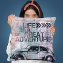 Life Is A Great Adventure I Throw Pillow By Andrea Haase
