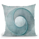 Line Round Teal Throw Pillow By Andrea Haase