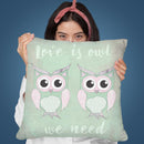 Love Is Owl Ii Throw Pillow By Andrea Haase