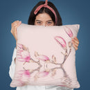 Magnolia Soft Pink Throw Pillow By Andrea Haase