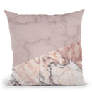 Marble And Concrete Pink Throw Pillow By Andrea Haase